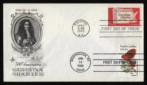 #1230 5c Carolina Charter, Art Craft-Dual Cancel FDC **ANY 5=FREE SHIPPING** - Picture 1 of 1