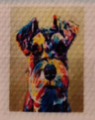 Kit de arte de diamantes para adultos Schnauzer kit de pintura de diamantes lienzo 5D 12"x16" Foto 1 de 4