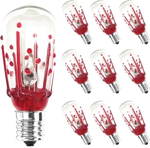 10 Pack Holiday Flame Replacement Bulb, ST40 Blood Dropping Lamp with Red Light - Picture 1 of 3