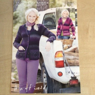 Hayfield Colour Rich Chunky Cable Cardigans Knitting Pattern Sizes 32-42” 7300 - Image 1 of 3