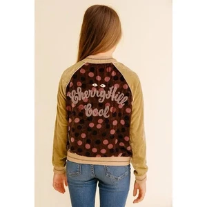 Scotch & Soda Scotch R’Belle Girls Velour Bomber Jacket Cherryhill Cool 14 Girl - Picture 1 of 9