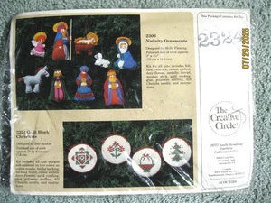 The Creative Circle 2324 Quilt Block Christmas ornaments cross stitch kit NIP - Picture 1 of 1