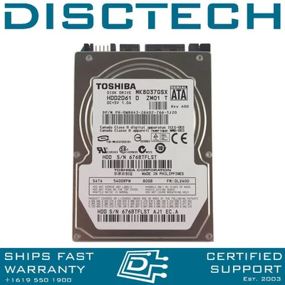 Toshiba MK8037GSX SATA Hard Drive - Image 1 of 2