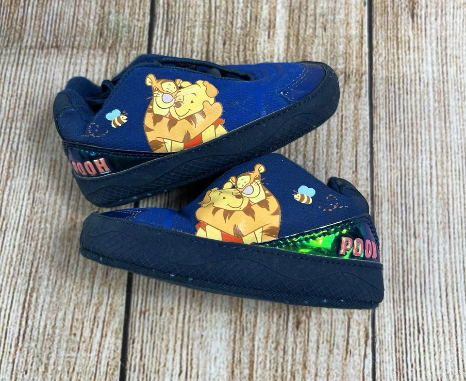 Zapatos Cuna Vintage Baby Winnie The Pooh Azul Talla 3  Foto 1 de 4