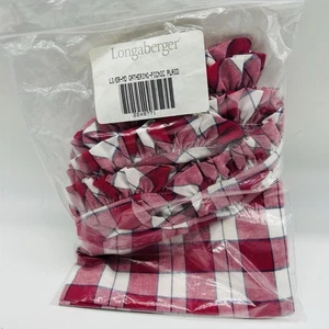 Longaberger Medium Gathering Basket Fabric Liner Picnic Plaid NEW 2249771 - Picture 1 of 7
