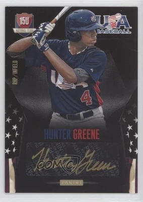 2014 Panini USA Baseball Box Set Black Gold Signatures /49 Hunter Greene Auto - Image 1 of 2