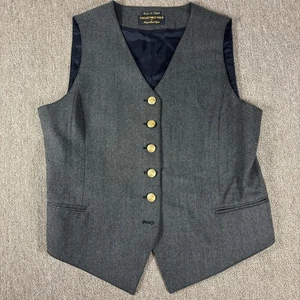 Chaleco de traje de tweed gris medio dorado vintage de colección para hombre - Imagen 1 de 6