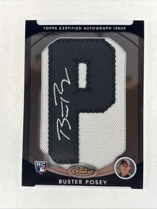 2010 Finest Buster Posey AUTO Rookie Letter Patch RC 188/284 (P) Giants - Picture 1 of 5