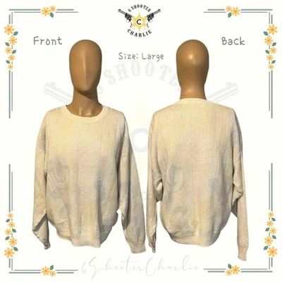 Vintage Generra Collection Mens Ivory Pullover Crewneck Grandpa Sweater Sz Large - Image 1 of 4