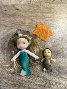 Vtg Sea Wees 'n Babies Sunny Mermaid Baby Sail Fin Green 1979 Bath Comb Kenner - Picture 1 of 7