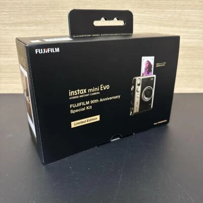【Sealed】Instax mini Evo FUJIFILM 90th Anniversary Bundle Titanium Gold Limited - Image 1 of 4