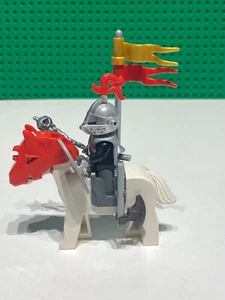LEGO Castle Kingdoms Red Knight Minifigure w Horse Flail Lion Shield - Rare! - Picture 1 of 4