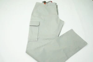 Pantalón Chino Isaia Gris Claro Carga Mezcla Algodón Informal Hombre 54R EU NUEVO - Imagen 1 de 7