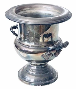 Antiker Jugendstil Eiskübel 10" Silber Teller Champagner Wein 40er Halbmond NY - Bild 1 von 13