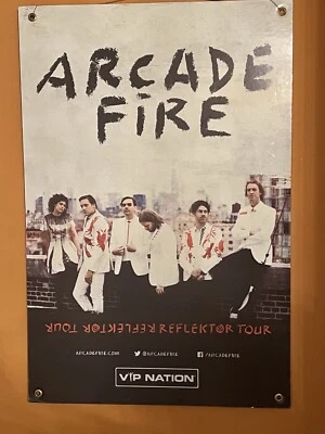 Arcade Fire 24x36 Reflektor Tour 2013 刚性厚板带铆钉 4 悬挂 — 第 1/3 张图片