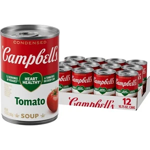 Campbell’s Condensed Heart Healthy Tomato Soup, 10.75 oz Can (12 Pack) - Picture 1 of 7