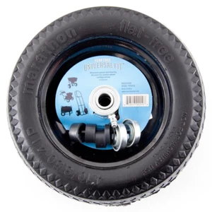 Hand Truck Flat Free Tire Dolly Wheel Replacement Universal 10-1/2 x 3-1/3 Inch - Picture 1 of 12