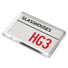 FRIDGE MAGNET - Glasshouses HG3 - UK Postcode