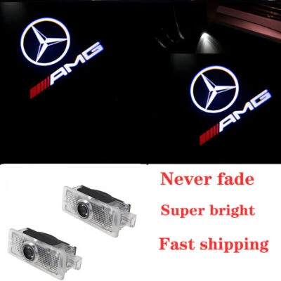 2pcs LED AMG laser Projector door Shadow Lights For Mercedes CLA CLS 2013-2019 - Image 1 of 4