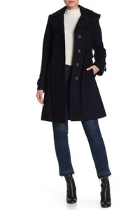Abrigo con capucha extraíble con cinturón delantero para mujer Michael Kors talla X grande - Imagen 1 de 9