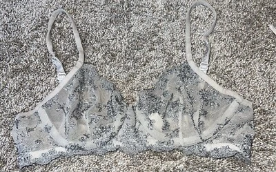 Sujetador Vintage La Perla Encaje Balconette Transparente Detalle Bordado Talla 2 Foto 1 de 4