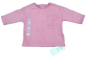 MARKS & SPENCER Bebé Unisex Manga Larga Coral Rosa Bolsillo Top Camiseta 0-3 Meses - Imagen 1 de 3