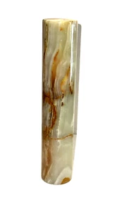 NEW OLD STOCK 10"H Med Green Cylinder Cone Onyx Marble Lamp BREAK COLUMN PART - Picture 1 of 10