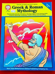 GREEK & ROMAN MYTHOLOGY~ SOCIAL STUDIES ACTIVITY BOOK ~ GRADES 5-8 ~ NEW - Imagen 1 de 9