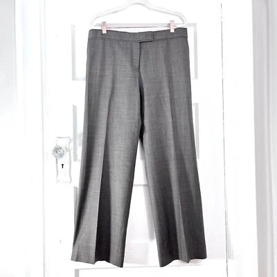 Pantalones Stella McCartney Mujer IT 44 / US 8 Gris 100% Lana Pierna Ancha Pantalón Lujo Foto 1 de 4
