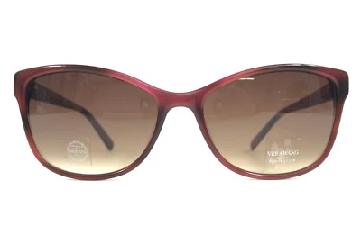 Gafas de sol Vera Wang Amalia BS rojo brillante marcos Swarovski lentes marrones degradados Foto 1 de 4