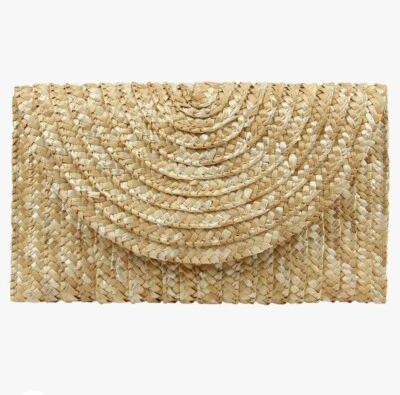 Freie Liebe Straw Clutch Wallet Woven Handbags Wallet Summer Free Shipping - Image 1 of 4