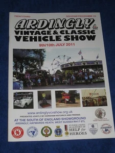 ARDINGLY VINTAGE AND CLASSIC VEHICLE SHOW SOUVENIR PROGRAMME 2011. - Picture 1 of 2