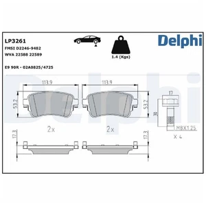 Delphi Bremsbelag-Satz Bremsklötze hinten 290569 LP3261 1617936880 - Bild 1 von 5