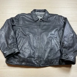 Vintage Structure Le Collezioni Leather Jacket Motorcycle Biker Men’s XL 90s Y2K - Picture 1 of 12