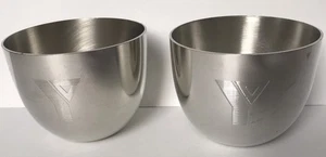 Kirk Stieff Pewter Thomas Jefferson Monticello P50 Cup Set of 2 YMCA ENGRAVED - Picture 1 of 9