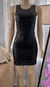 Vestido de fiesta sin mangas con recorte trasero de lentejuelas talla 0 BCBG MAXAZRIA NERA PRECIO DE VENTA SUGERIDO POR EL FABRICANTE $329 - Imagen 1 de 18