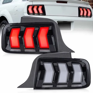 2x Luces traseras LED VLAND AHUMADAS para Ford Mustang 2005-2009 con secuencial - Imagen 1 de 9