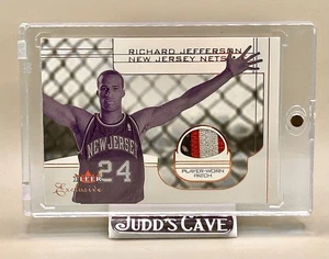 🚨2001-02 Fleer Exclusive RICHARD JEFFERSON Player-Worn 3-Color Patch RC #124🏀 - Bild 1 von 3