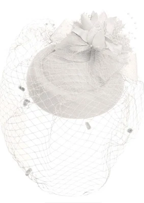 Wedding Hat for Women Fascinator Hats for Special Occasions Feathers Pearls - Image 1 of 2
