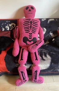Rare TK Maxx Homesense Halloween 5ft Life Sized Pink Skeleton Soft Cushion - Picture 1 of 3