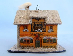 Antique German Christmas Tree/Display Ornament Retreat House 1920s-1930s - Picture 1 of 5