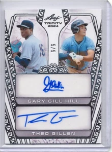 2024 Leaf Trinity #DA-17 Gary Gill Hill / Theo Gillen AU, 5/5 Dual Autographs - Bild 1 von 2