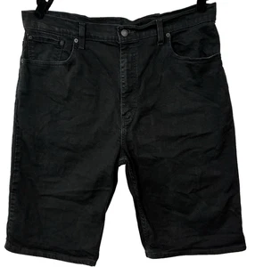 Levi's 569 pantaloncino uomo dritto vestibilità ampia taglia 38 nero denim elasticizzato - Foto 1 di 6