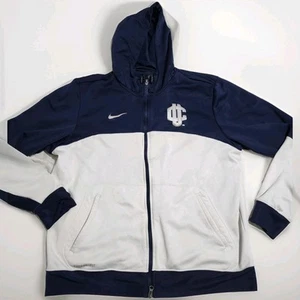 Felpa con cappuccio Uconn Huskies Nike Therma Fit uomo XL bianco blu full zip - Foto 1 di 10