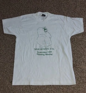 Vintage Van Hoven Co. September,1991 Planning Meeting Crewneck T-shirt L Rare - Picture 1 of 18