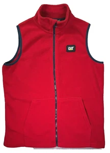 Vintage CAT Caterpillar Sweater Vest Womens 14/16 Large Red Workwear Outdoors - Picture 1 of 12