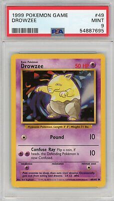 PSA 9 Mint Drowzee #49 Pokemon 1999 Base Set