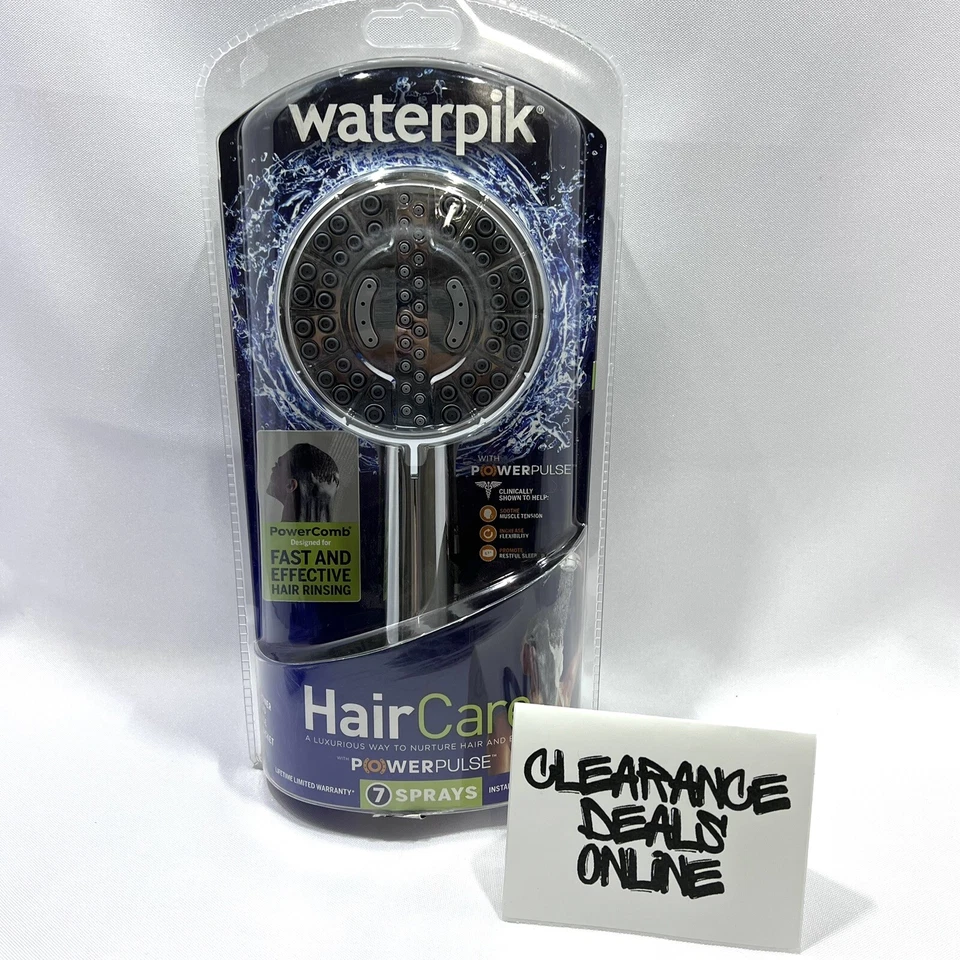 Waterpik PowerPulse Hair Care 7-Sprays Handheld Shower Chrome 4" Inch XPC-763ME