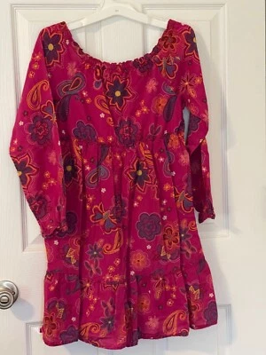 Vestido Land's End Manga Larga Floral Volantes Escote Redondo Niña Talla 10 Foto 1 de 4