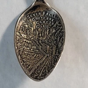 Sterling silver Seven Falls Cheyenne Canyon Colorado souvenir spoon - Picture 1 of 8